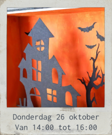 Griezelhuis, donderdag 26 oktober van 14:00 tot 16:00