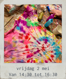 Tie dye, vrijdag 2 mei van 14:30 tot 16:30 uur