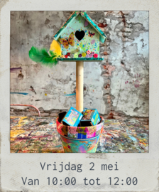 Pimp je eigen vogelhuis, vrijdag 2 mei van 10:00 tot 12:00 uur