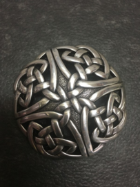 Belt Buckle - 3D - SILVER coated - Celtic Knobs