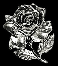 P128 - Pin - Blooming Rose -  Large