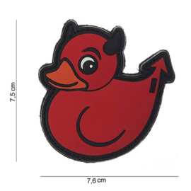 PATCH PVC/VELCRO - Devil Duck (red)