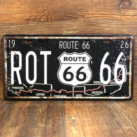 License Funny Plate - Rusty Route 66 - ROT 66