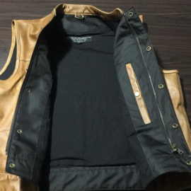 MC-vest - Caramel Brown Leather