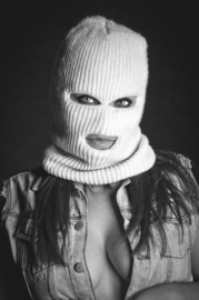 Balaclava Face Mask - 3-hole - White / Winter Edition