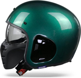 Shark S-Drak jet helmet - GREEN - limited edition - LARGE