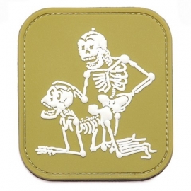 PVC & VELCRO PATCH- Skeletons fucking in Doggy Style - 3D