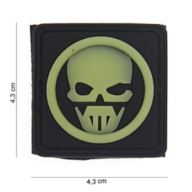 Patch - Ghost Skull - PVC/rubber - Glow in the Dark