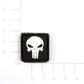 Patch - Punisher 3D / PVC-RUBBER - VELCRO - WHITE - SMALL