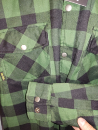 MotoShirt Para-Aramid Lumberjack Shirt - Black/Green