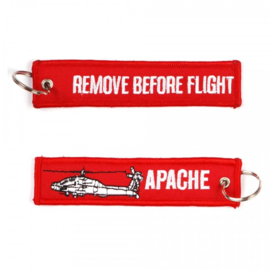 Embroided Keychain - REMOVE BEFORE FLIGHT - APACHE