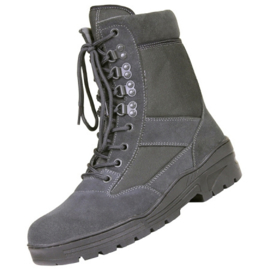 Combat Boots - Grey Leather & 3M breathing - Limited Edition (Zipper)