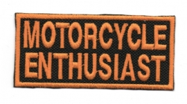 ORANGE-BLACK PATCH - MOTORCYCLE ENTHUSIAST