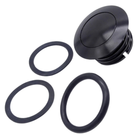 Gas Cap - Flush- BLACK - H-D