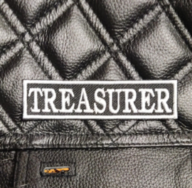 PATCH - Flash / Stick - TREASURER - White on Black