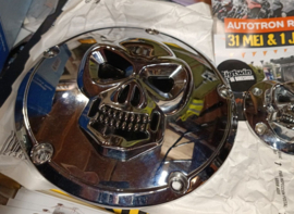Skull derby cover 5-hole - Chrome