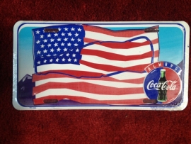 License Funny Plate - USA Flag Coca cola - Collector Item