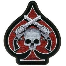 112 - Patch - Pistols Skull - Ace of Spades