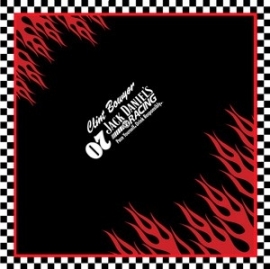 Jack Daniels Bandana: Racing Flame/Checker Design