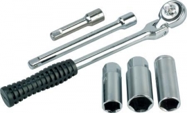 SPARK PLUG TOOL 3/8 - IMP/HARLEY, 6-PIECE, 16/18/21MM