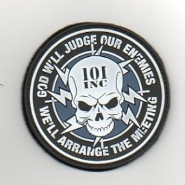 PATCH PVC 3D VELCRO 101 INC DRAPEAU FRANCE + SKULL