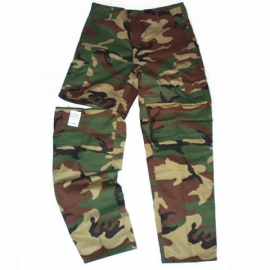 BDU Combat trousers - Zip Off! Woodland Camouflage