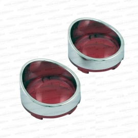 BULLET TURN SIGNAL VISOR LENS KIT, RED (2 pcs)