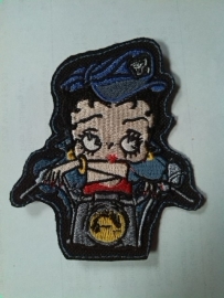 014 - Patch - Betty Boop - Biker - Blue