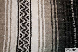 Mexican Blanket - Gray, White and Black Vera Cruz