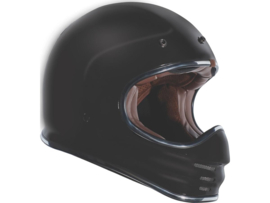 T-3 Retro Helmet Flat Black - Full Face Classic