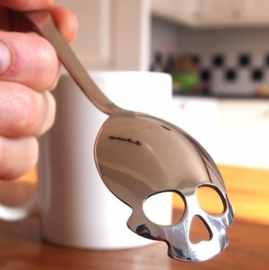 Stainless Steel - Skull spoon - doodskop lepeltje