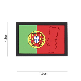 383 - PVC & VELCRO PATCH - Portuguese flag - Portugal - bandeira Portuguesa