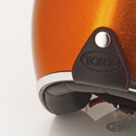 Torx Red Metal Flake - Jet Helmet - ECE 22.05