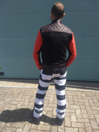 Prison Motorcycle Jeans - Black & White Stripes - Para Aramide