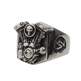 V2 Engine Ring - Skull