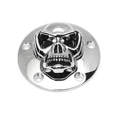 Skull Point Cover - CHROME - TWINCAM (5 holes)