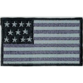 GREY PATCH - American flag - Stars and stripes - USA [medium]