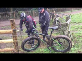 Fat Bike Caught On An Electric Fence!