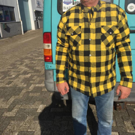 Protective LumberJack Shirt - Black & Yellow Checker - Motorshirt