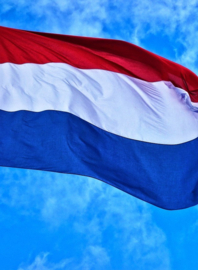 PVC & VELCRO PATCH - Dutch Flag in desert colours - Nederlandse vlag - Holland - the Netherlands [small]