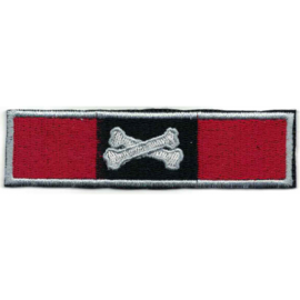 PATCH - Amsterdam flag with bone - SILVER