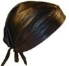 Bandana Cap - Black Leather