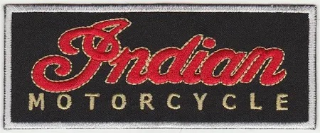 PATCH - INDIAN Motorcycle - Script Red and Gold