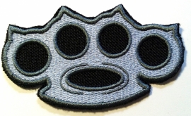 325 - small Patch - BodyGuard Brass Knuckle - Black & Silver