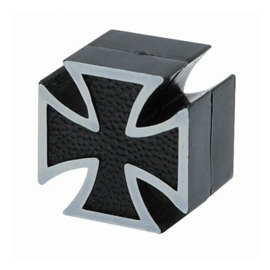 TrikTopz Originals - Valve Caps - Black Iron Cross (Set = 2)