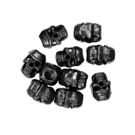 TACTICAL CORD STOPPER SKULL SET 10 PCS - BLACK