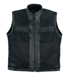 MC Vest - PERFORATED LEATHER - MESH - LightWeight