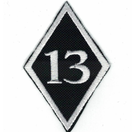 PATCH - diamond - no. 13 - Nummer DERTIEN - #13