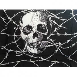 Skull with Barbed Wire Scarf/Big Bandana