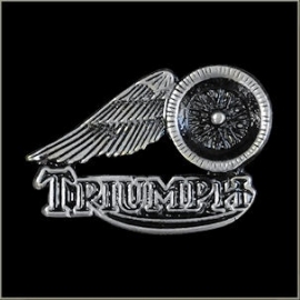 Pin - Triumph with Winged Wheel - large
